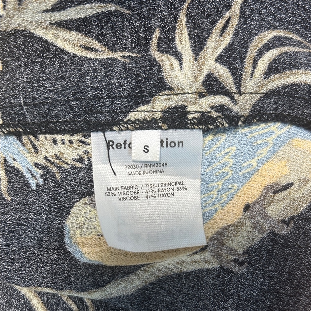 Reformation Black Bird Print Mini Dress - Picture 4 of 4